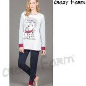 Γυναικεία πιζάμα Μ\Μ Crazy Farm 15304