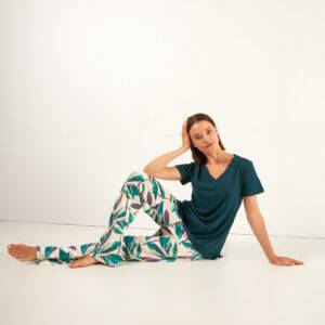 Γυναικεία πιτζάμα κοντό μανίκι – μακρύ παντελόνι Harmony 31-104912