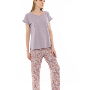 Γυναικεία πιτζάμα κοντο μανικι - μακρυ παντελονι Pink Label s1242
