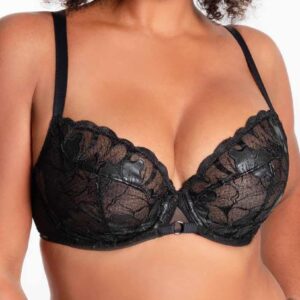 Σουτιέν Fleurs Chantelle Soft Cup με Δερμάτινες Λεπτομέρειες C12Q10